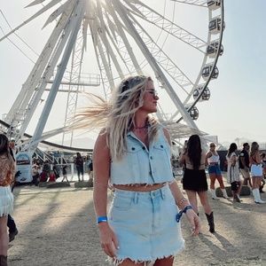 NWT Mumu Denim Valdosta Vest